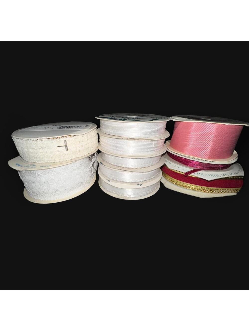 Craft Ribbon & Trim Lot – Lace, Satin, Sheer & Decorative Mixed Bundle
